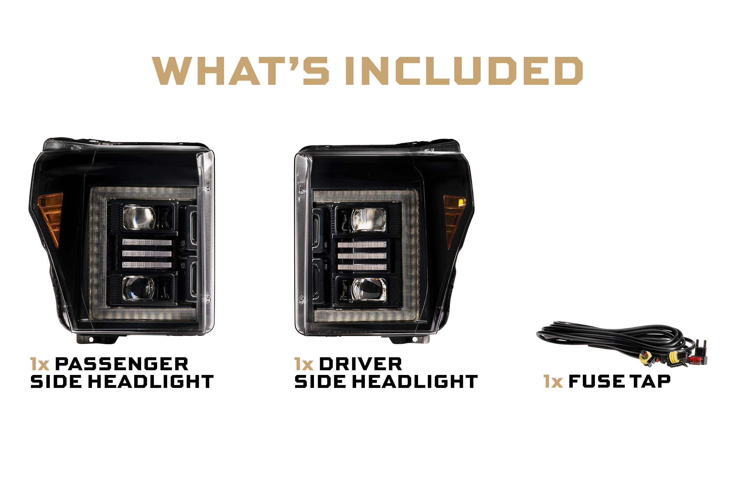 Morimoto XB Hybrid LED Headlights: 2011-2016 Ford Super Duty, Pair - Apollo Off-Road