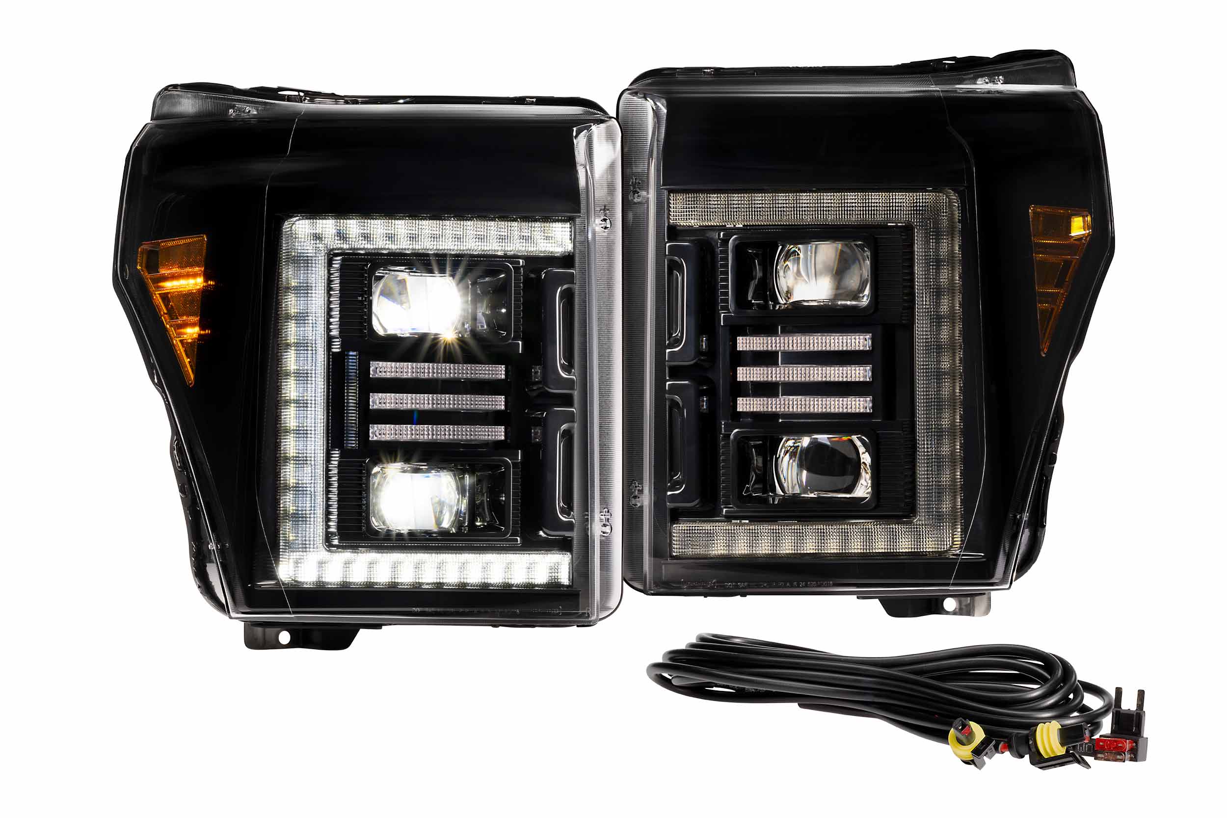Morimoto XB Hybrid LED Headlights: 2011-2016 Ford Super Duty, Pair - Apollo Off-Road