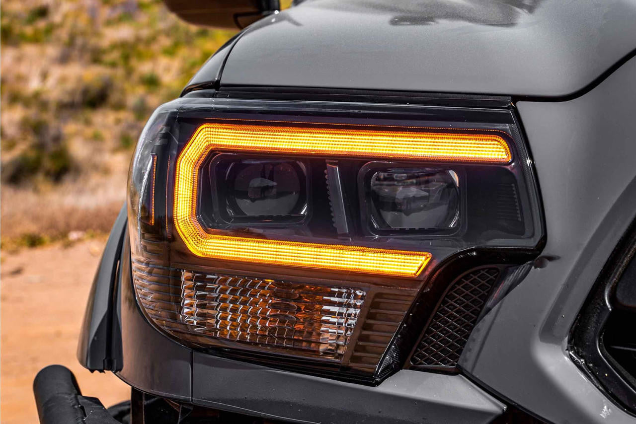 Morimoto XB Hybrid LED Headlights: Toyota Tacoma (12-15) (Pair - ASM - Amber DRL) - Apollo Off-Road