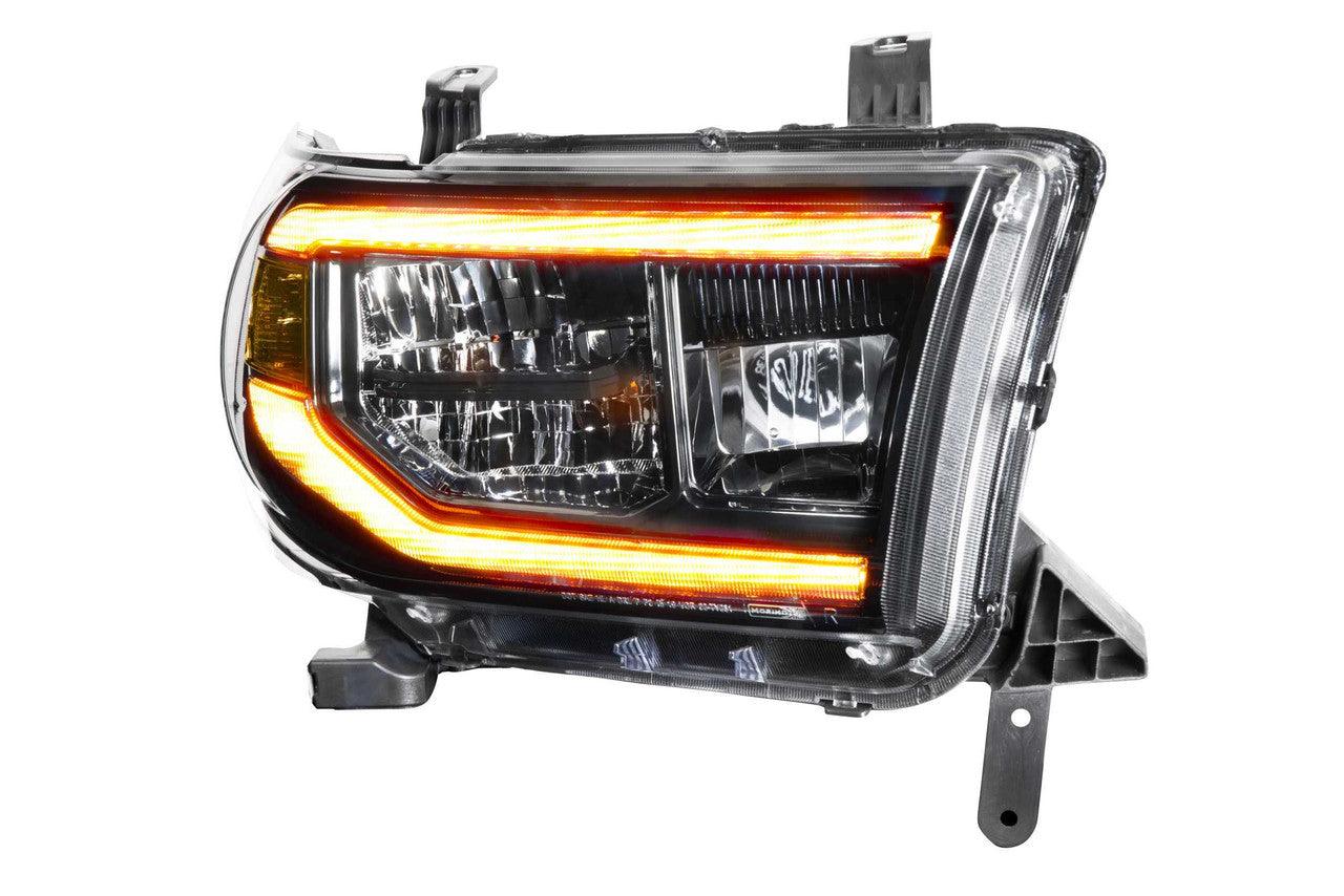 Morimoto XB LED Headlights: Toyota Tundra (07-13) (Pair - ASM - Amber DRL) - Apollo Off-Road