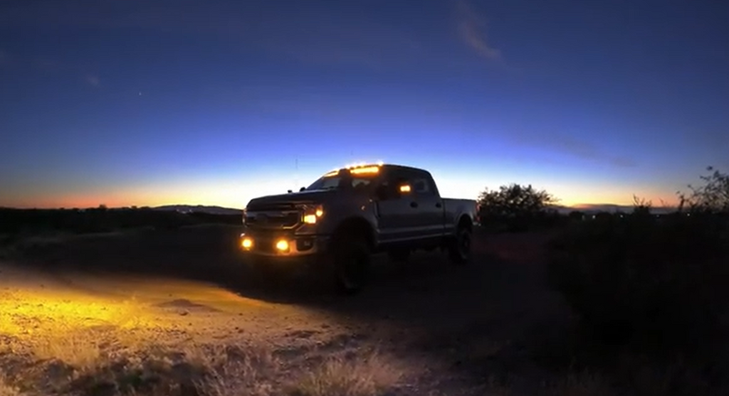 MPower ORV Interior Light Bar for 2017-22 Ford F-250/350/450, 8 Module, Split 2 Piece, Amber/White