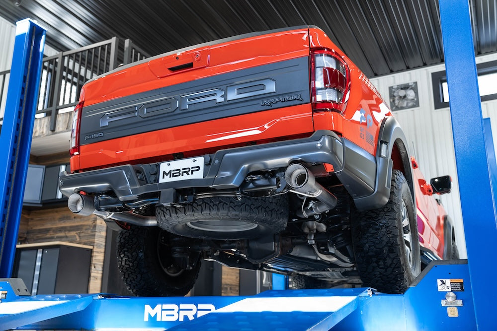 2021+ Ford F-150 Raptor & Raptor R Tailpipe Kit with Carbon Fiber Tips