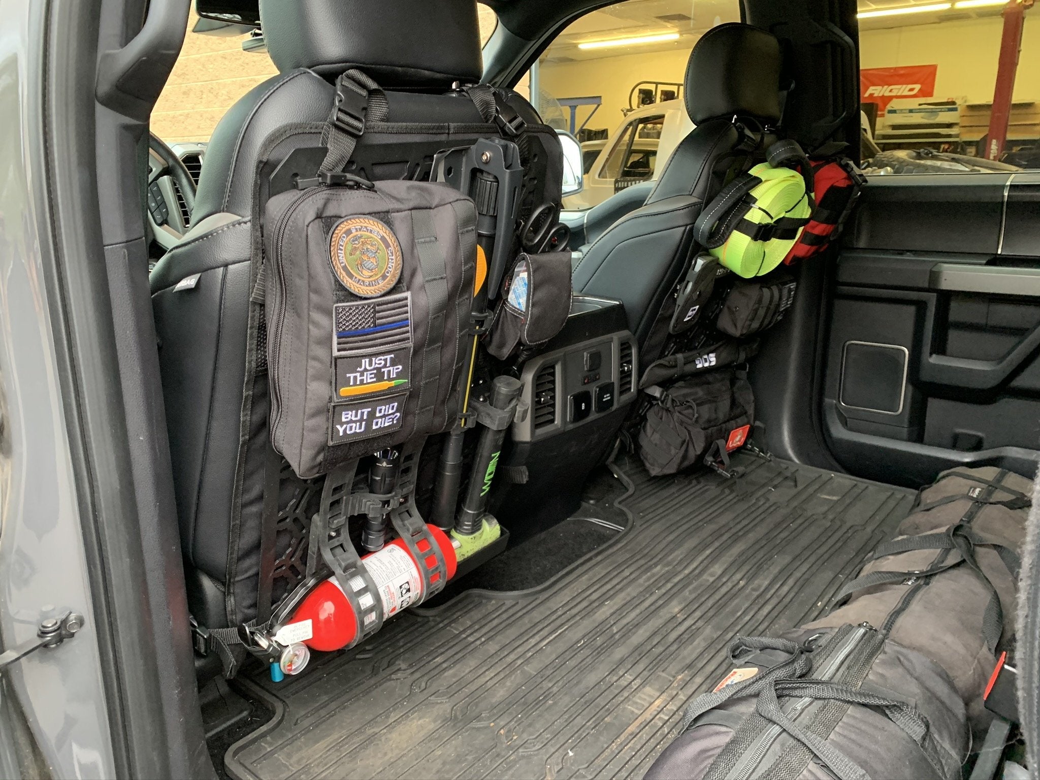 Foutz Motorsports Off-Road Seat Back Panel Kit with Shovel - Hammer - Fire Extinguisher