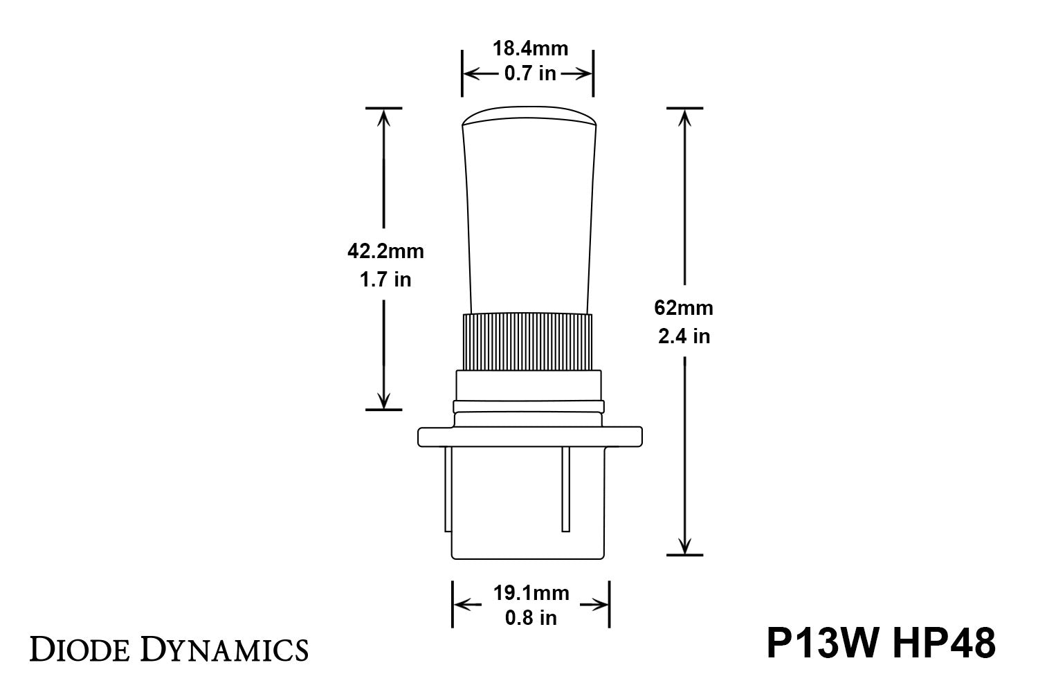 Diode Dynamics P13W HP48 LED Cool White (pair)