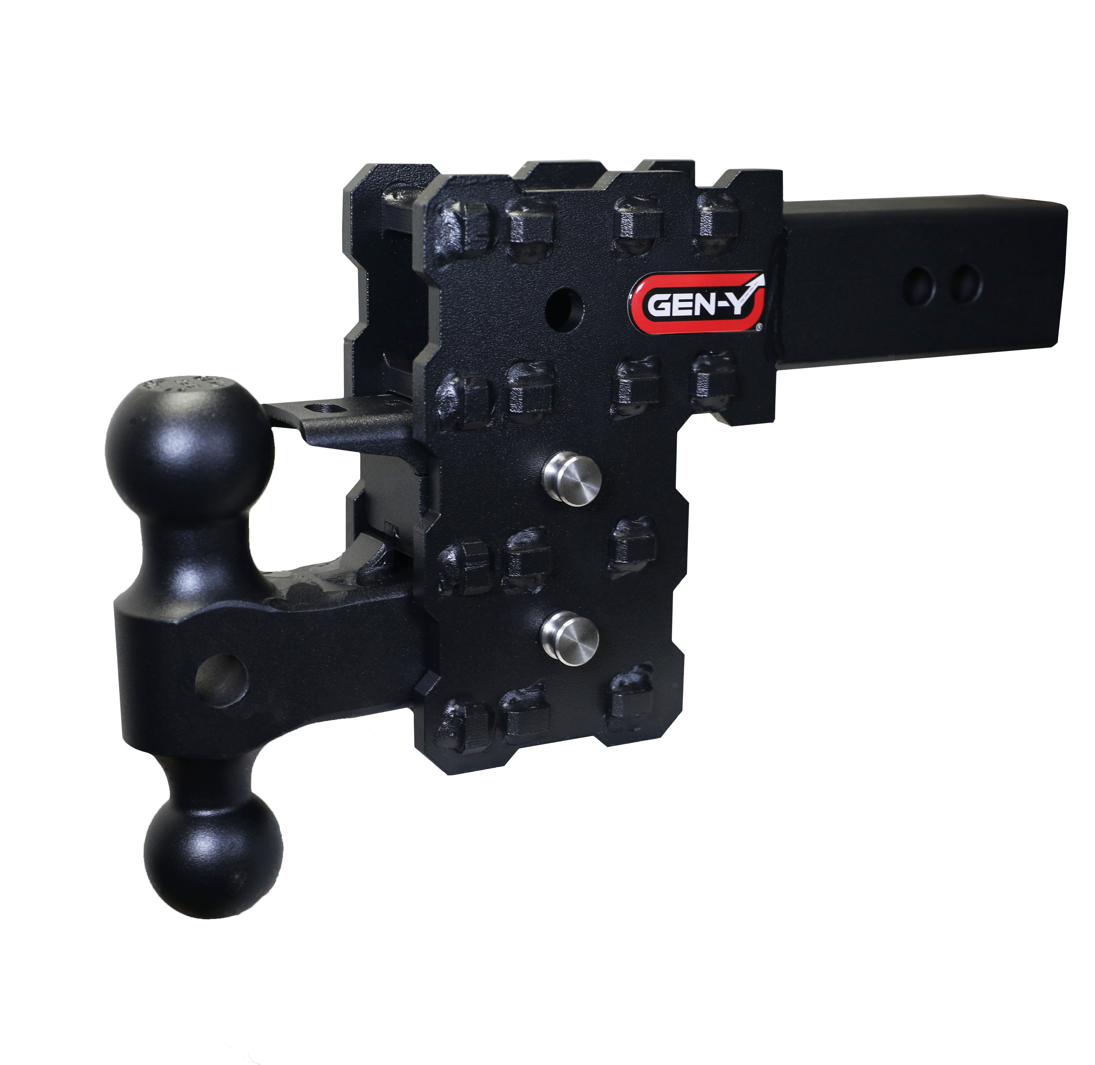 PHANTOM-X 2.5" Solid Shank 5" Drop 1.6K TW 16K Hitch Dual-Ball & Pintle Lock - Apollo Off-Road
