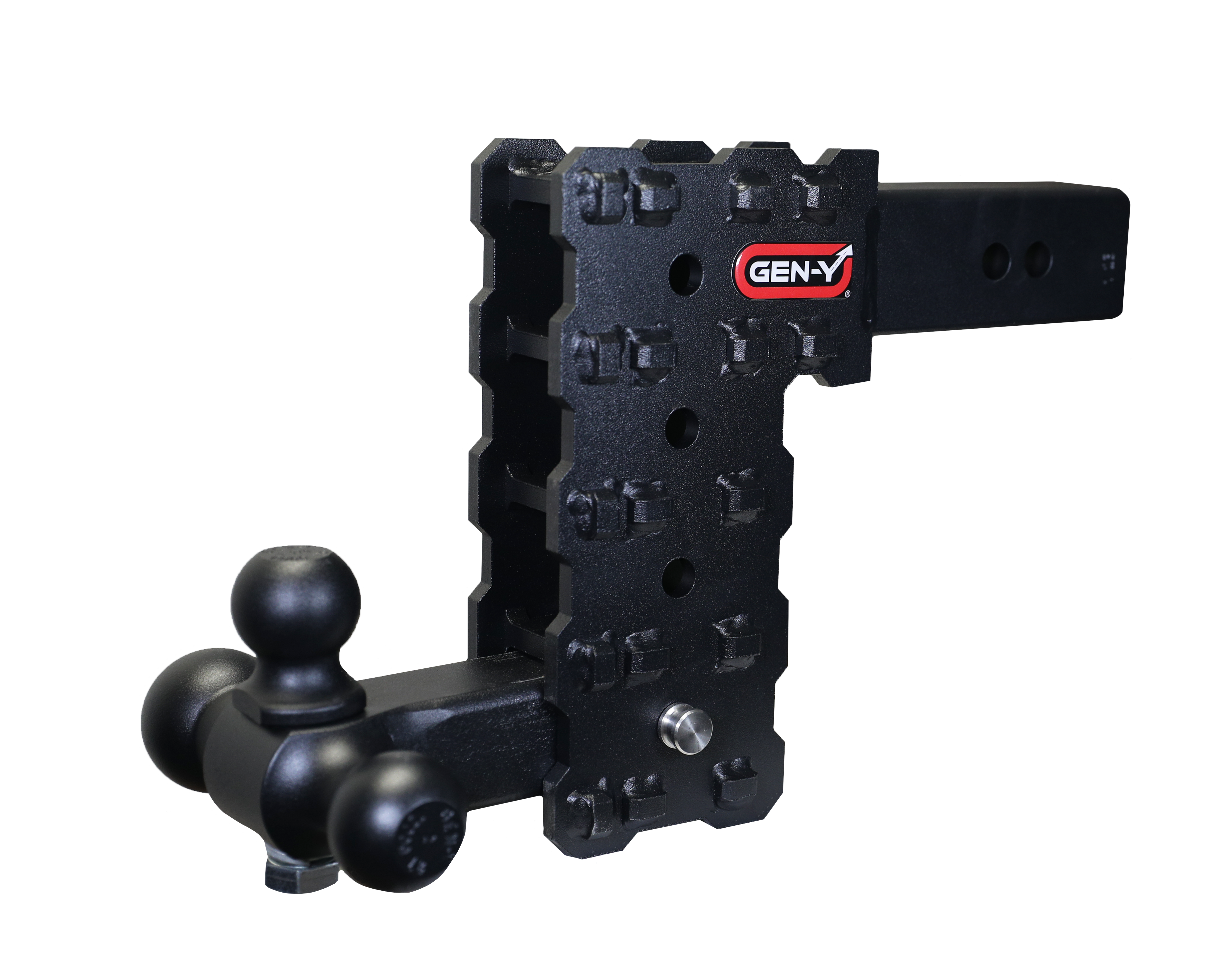 PHANTOM-X 2.5" Solid Shank 7.5" Drop 1.6K TW 16K Hitch & GH-052 Tri-Ball Mount - Apollo Off-Road