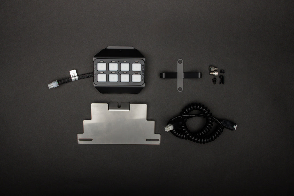 Polaris RZR Pro R, Turbo R 2022-2024, Pro XP 2020-2024 Steering Wheel Kit; Switch Panel and Power Module Mounting Brackets (With Optional SP9100 System) - Apollo Off-Road