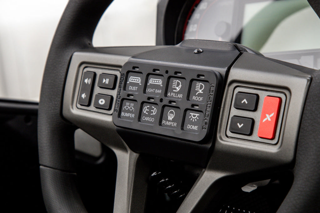 Polaris RZR Pro R, Turbo R 2022-2024, Pro XP 2020-2024 Steering Wheel Kit; Switch Panel and Power Module Mounting Brackets (With Optional SP9100 System) - Apollo Off-Road