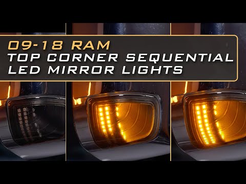 XB LED Mirror Lights: Dodge Ram (09-18 / Top Corner / Pair)