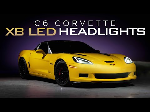 XB LED Headlights: Corvette C6 (05-13) (C8 Style / Set)(Gen II)