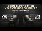 XB Evo Headlights: 2009-14 Ford F-150, Set