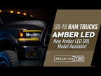 XB LED Headlights: Dodge Ram (09-18) (Pair / Amber DRL)