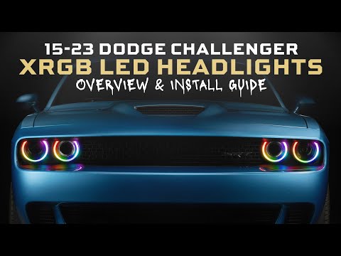 XRGB LED Headlights: 2015-2023 Dodge Challenger (RGB / Set)