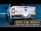 XB LED Tail Lights: Dodge Ram (09-18) (Pair / Red) (Gen 2)