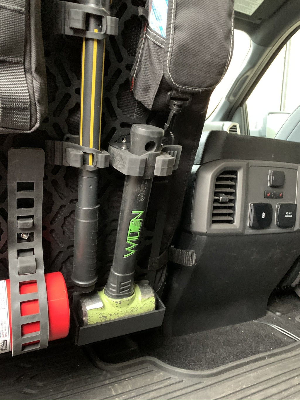 Foutz Motorsports Off-Road Seat Back Panel Kit with Shovel - Hammer - Fire Extinguisher