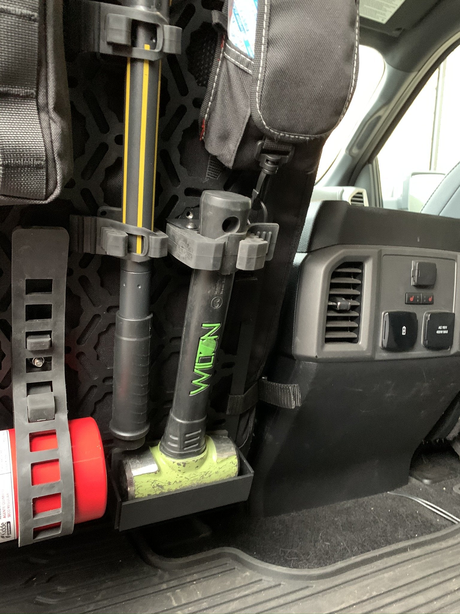Foutz Motorsports Off-Road Seat Back Panel Kit with Shovel - Hammer - Fire Extinguisher