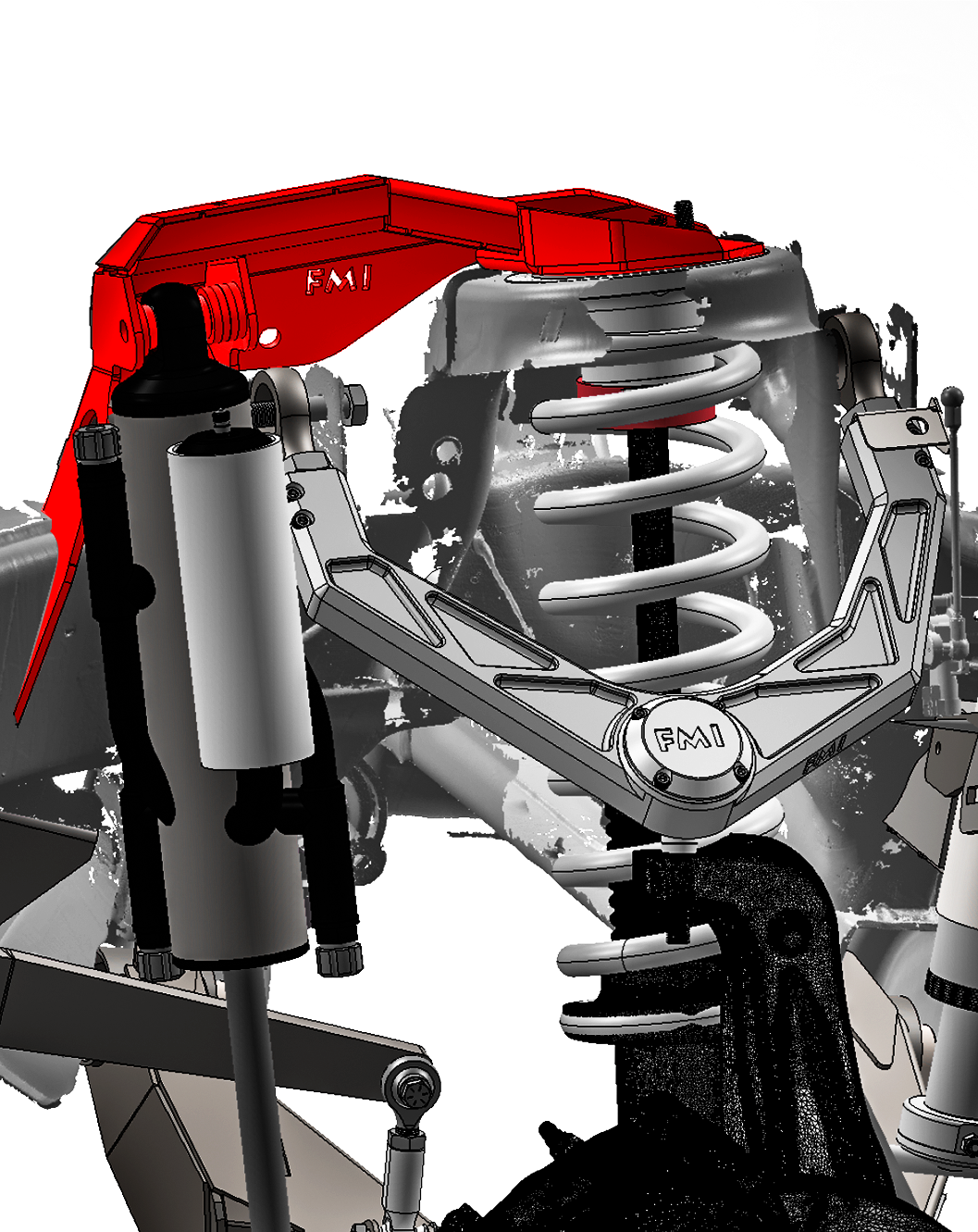 Foutz Motorsports Fabricated Front By-Pass Shock Mount Kit 2021-2024 Ram 1500 TRX