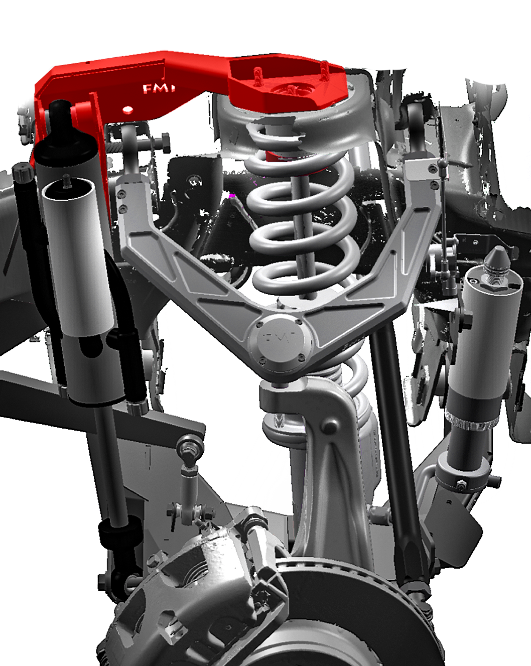 Foutz Motorsports Fabricated Front By-Pass Shock Mount Kit 2021-2024 Ram 1500 TRX