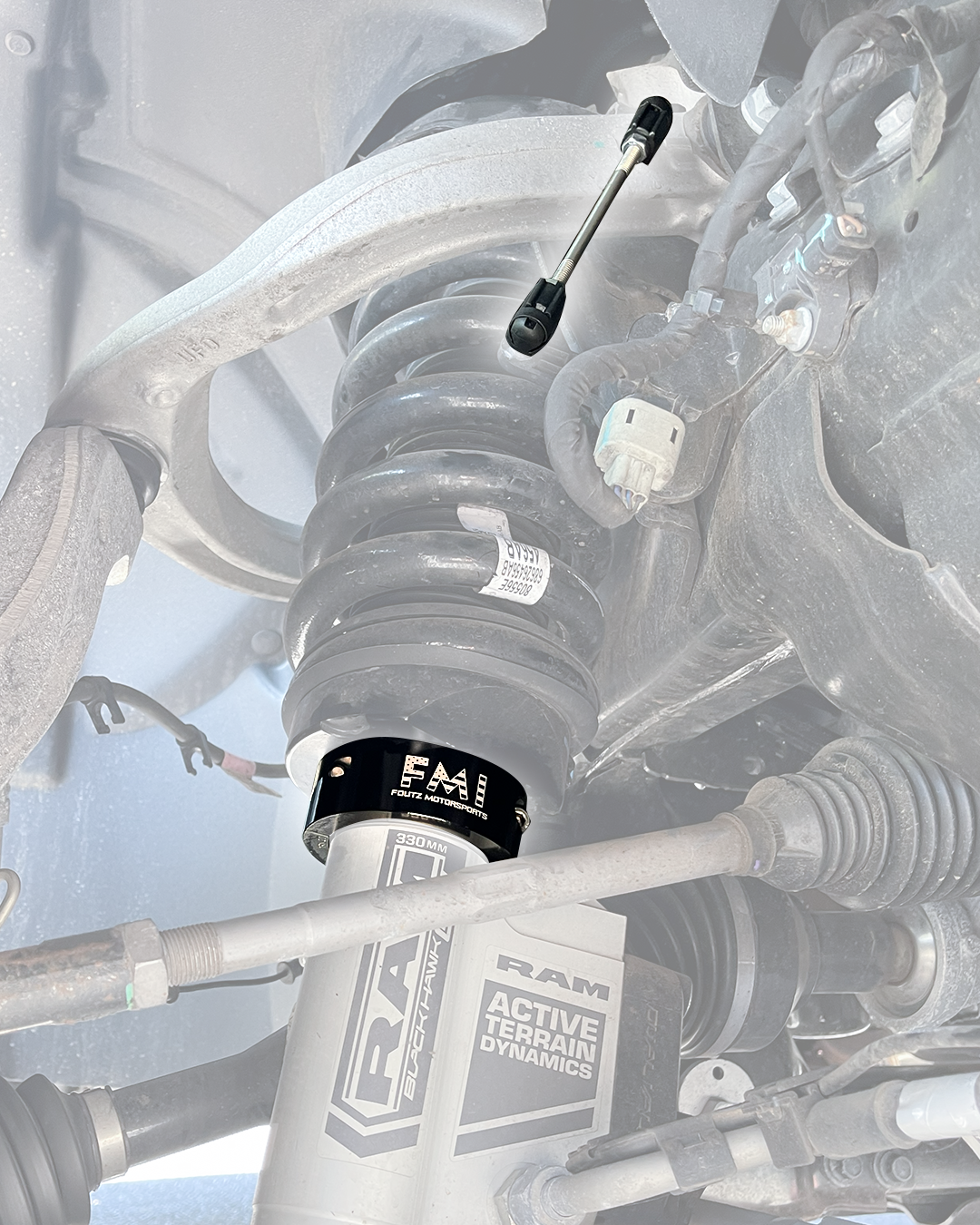 Foutz Motorsports 2" Front Leveling Collar Kit with Ride Height Sensor Connector Rods 2025-2026 Ram 1500 RHO