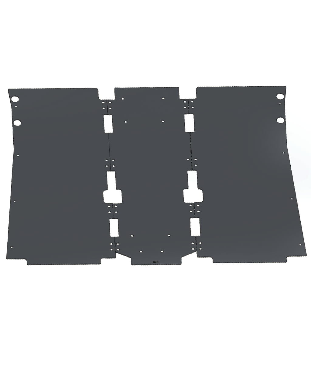 Foutz Motorsports Modular Bed Organizer Aluminum floor plates 3-pc - front deck kit 2024-2026 Ford Ranger Raptor