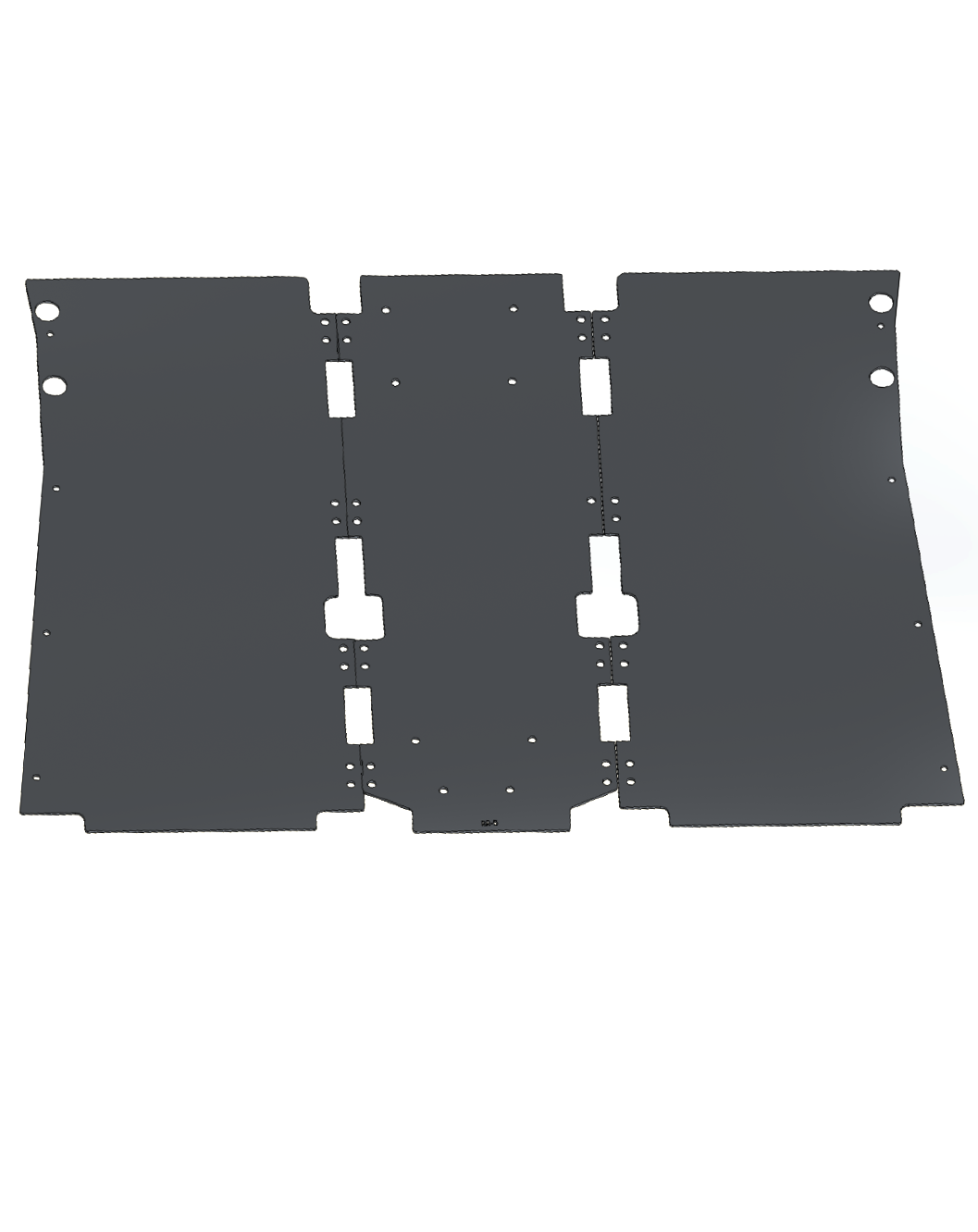 Foutz Motorsports Modular Bed Organizer Aluminum floor plates 3-pc - front deck kit 2024-2026 Ford Ranger Raptor