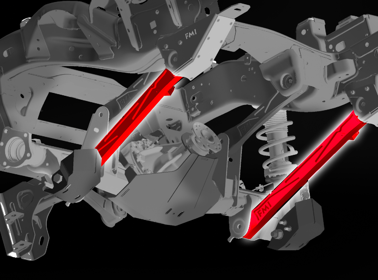 Foutz Motorsports Rear Lower Billet Aluminum Suspension Arms with Ultra-Flex joints 2024 Ford Ranger Raptor