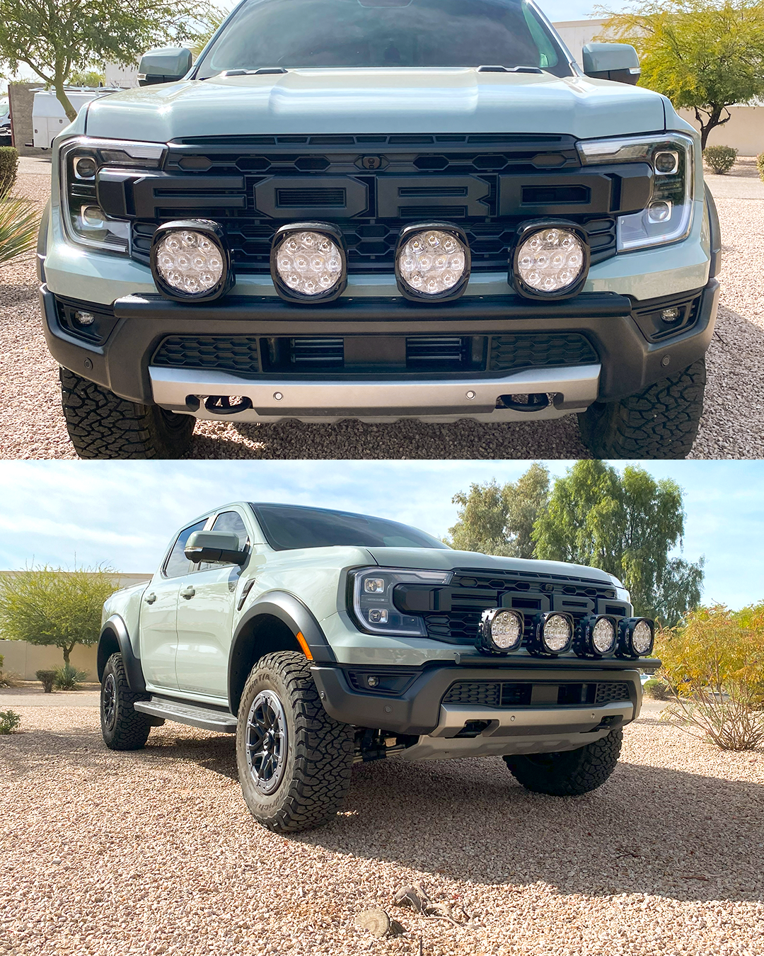 Foutz Motorsports Front Light Mount Kit (for stock bumper) 2024-2026 Ford Ranger Raptor