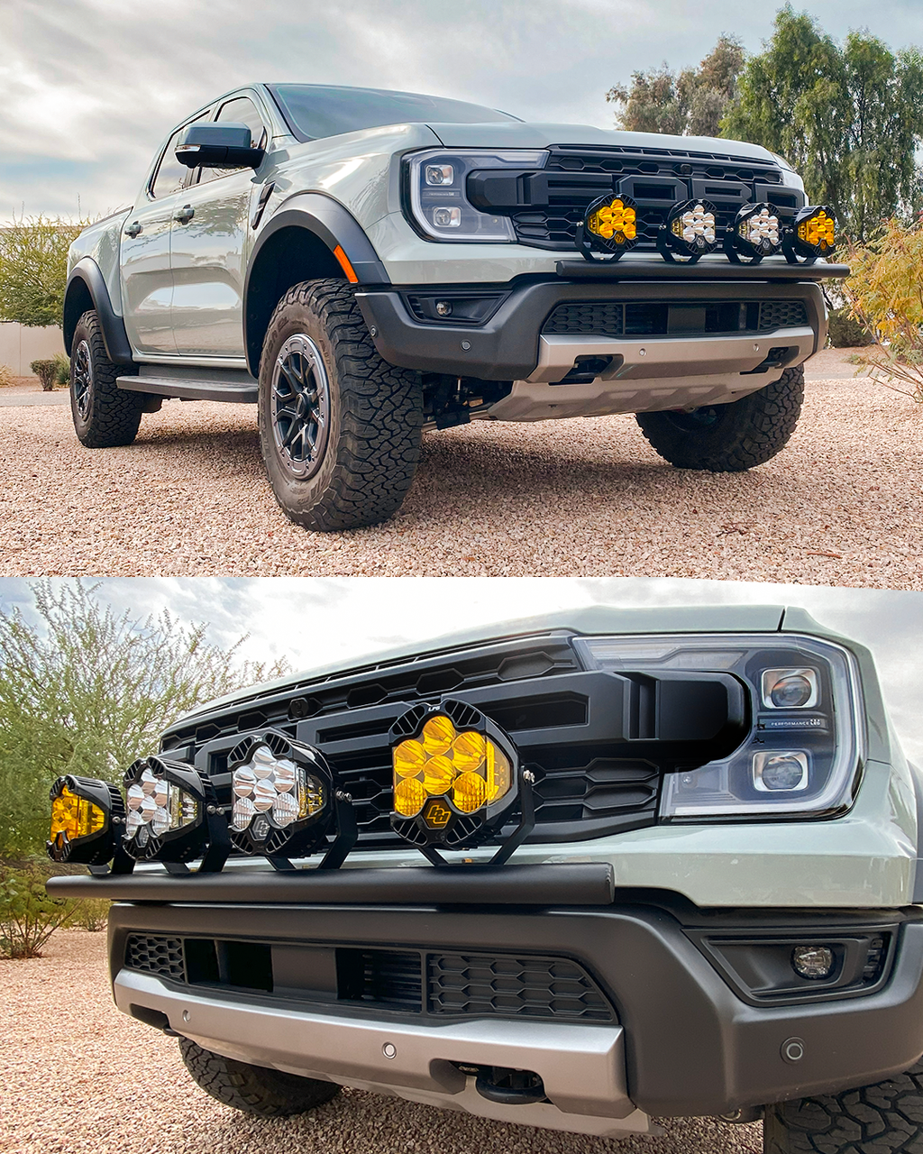 Foutz Motorsports Front Light Mount Kit (for stock bumper) 2024-2026 Ford Ranger Raptor