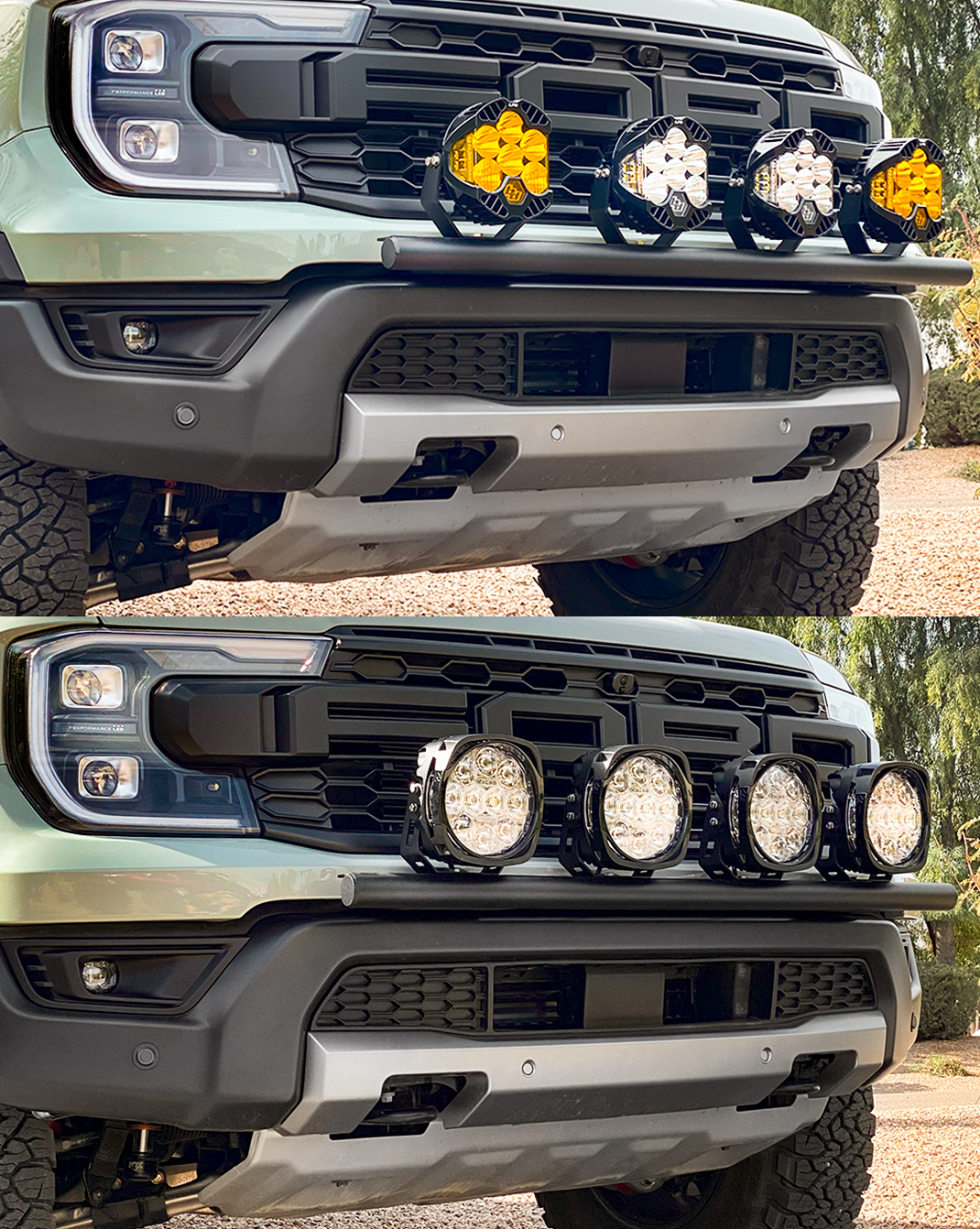 Foutz Motorsports Front Light Mount Kit (for stock bumper) 2024-2026 Ford Ranger Raptor