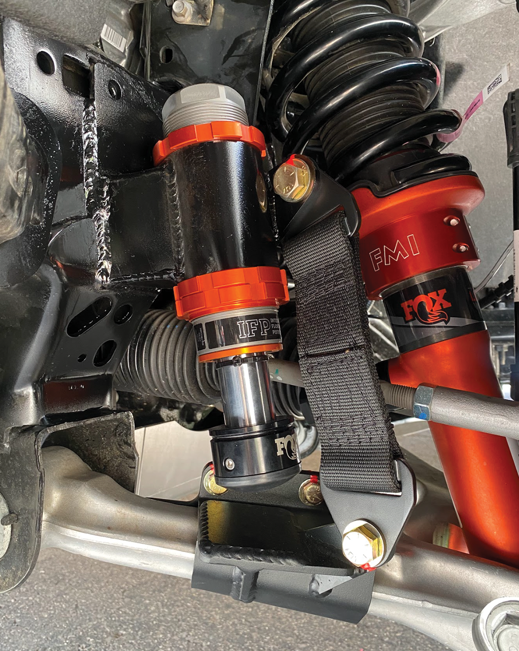 Foutz Motorsports Front Limit Strap Kit & Bump Stop for Stock Lower Arm 2024 Ford Ranger Raptor