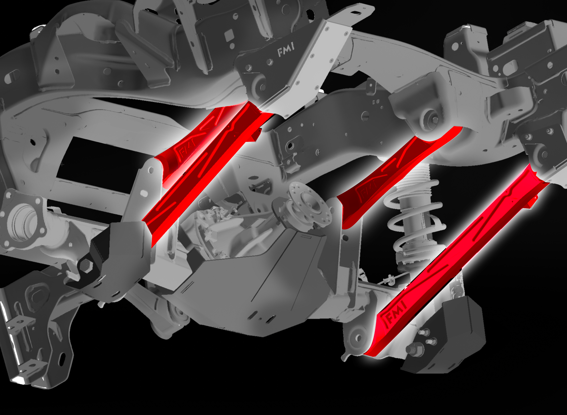 Foutz Motorsports Rear Suspension Kit - Billet Aluminum Arms with Ultra-Flex joints 2024 Ford Ranger Raptor