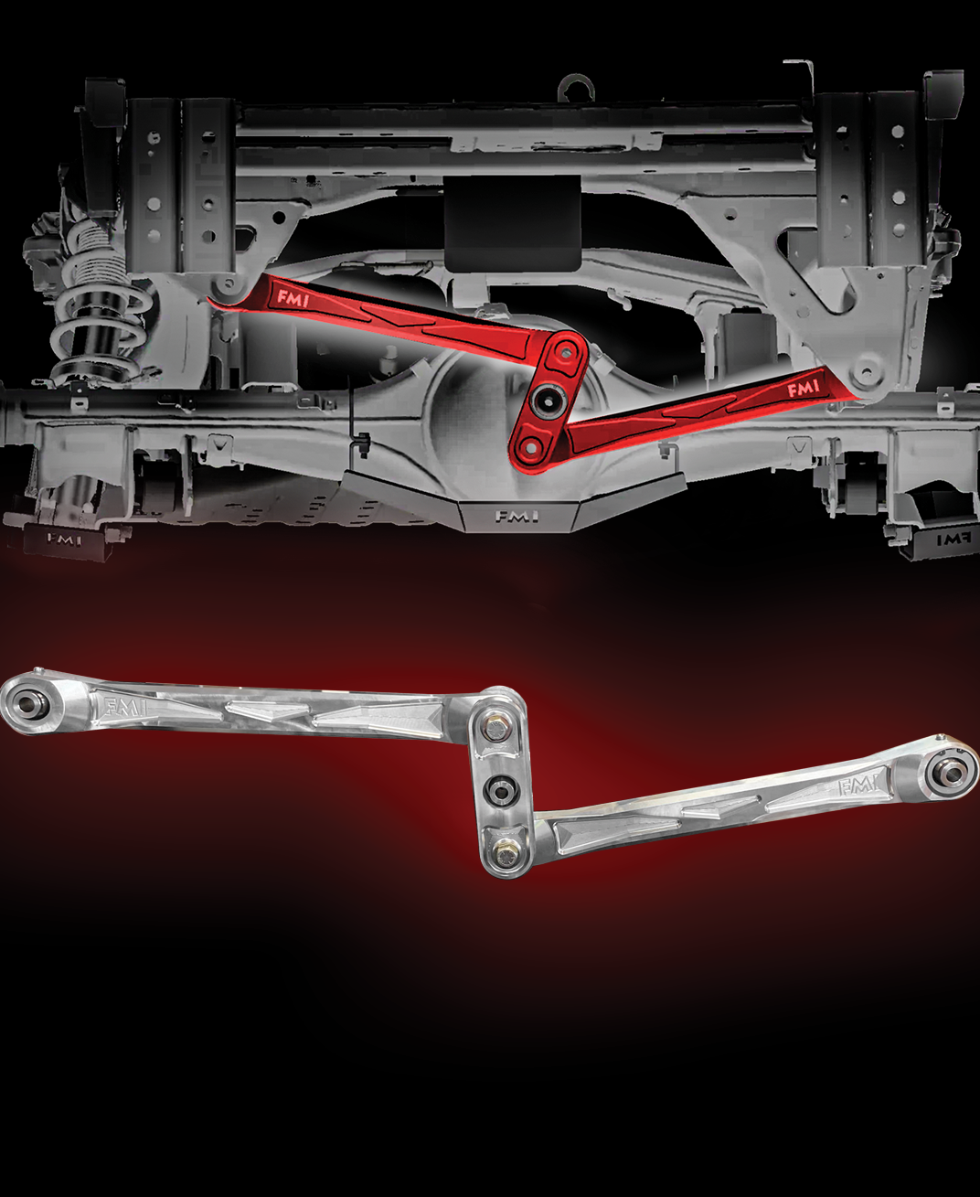 Foutz Motorsports Billet Aluminum Rear Watts Link kit 2024 Ford Ranger Raptor