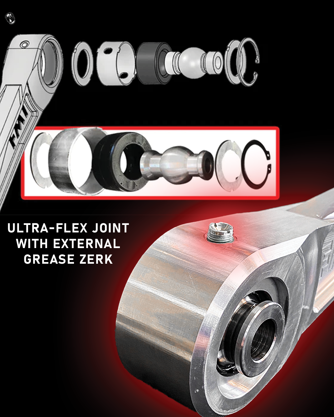 Foutz Motorsports Billet Aluminum Rear Watts Link kit 2024 Ford Ranger Raptor