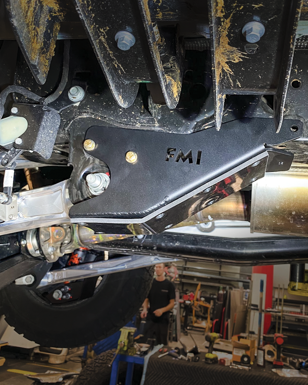 Foutz Motorsports Rear Lower Arm Frame Guard with HDPE Slide 2024 Ford Ranger Raptor