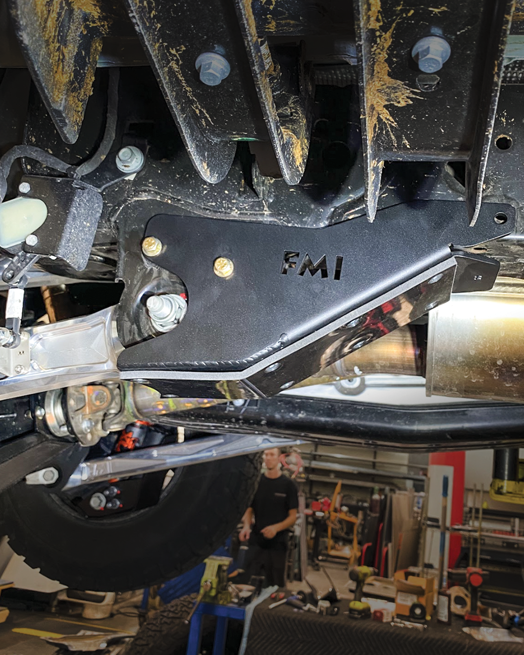Foutz Motorsports Rear Lower Arm Frame Guard with HDPE Slide 2024 Ford Ranger Raptor