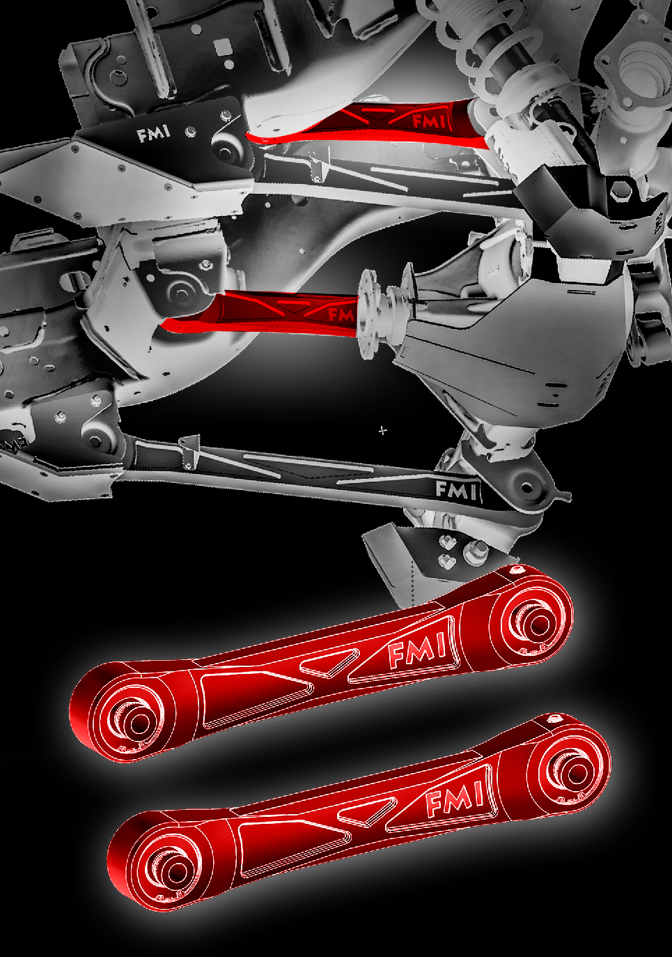 Foutz Motorsports Rear Upper Billet Aluminum Suspension Arms with Ultra-Flex joints 2024 Ford Ranger Raptor