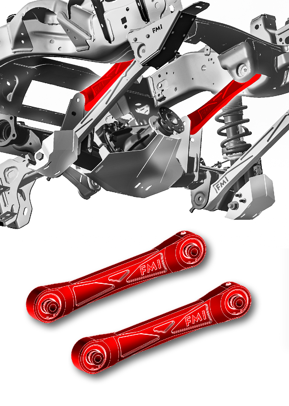Foutz Motorsports Rear Upper Billet Aluminum Suspension Arms with Ultra-Flex joints 2024 Ford Ranger Raptor