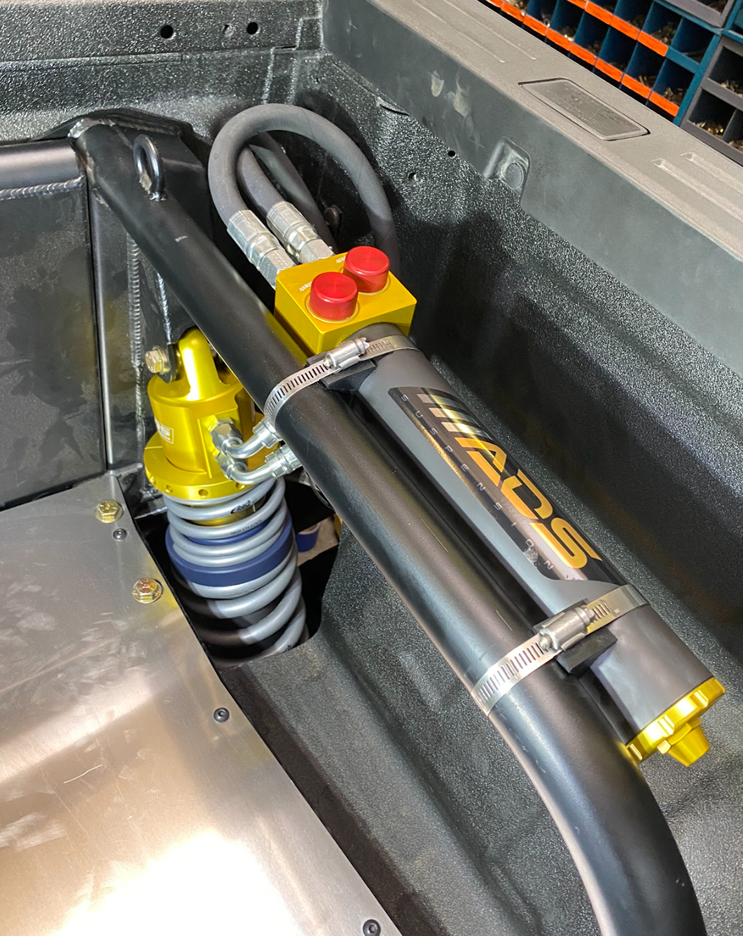 Foutz Motorsports Modular Bed Organizer Side Shock Mount Kit - Long Travel Suspension 2024-2026 Ford Ranger Raptor
