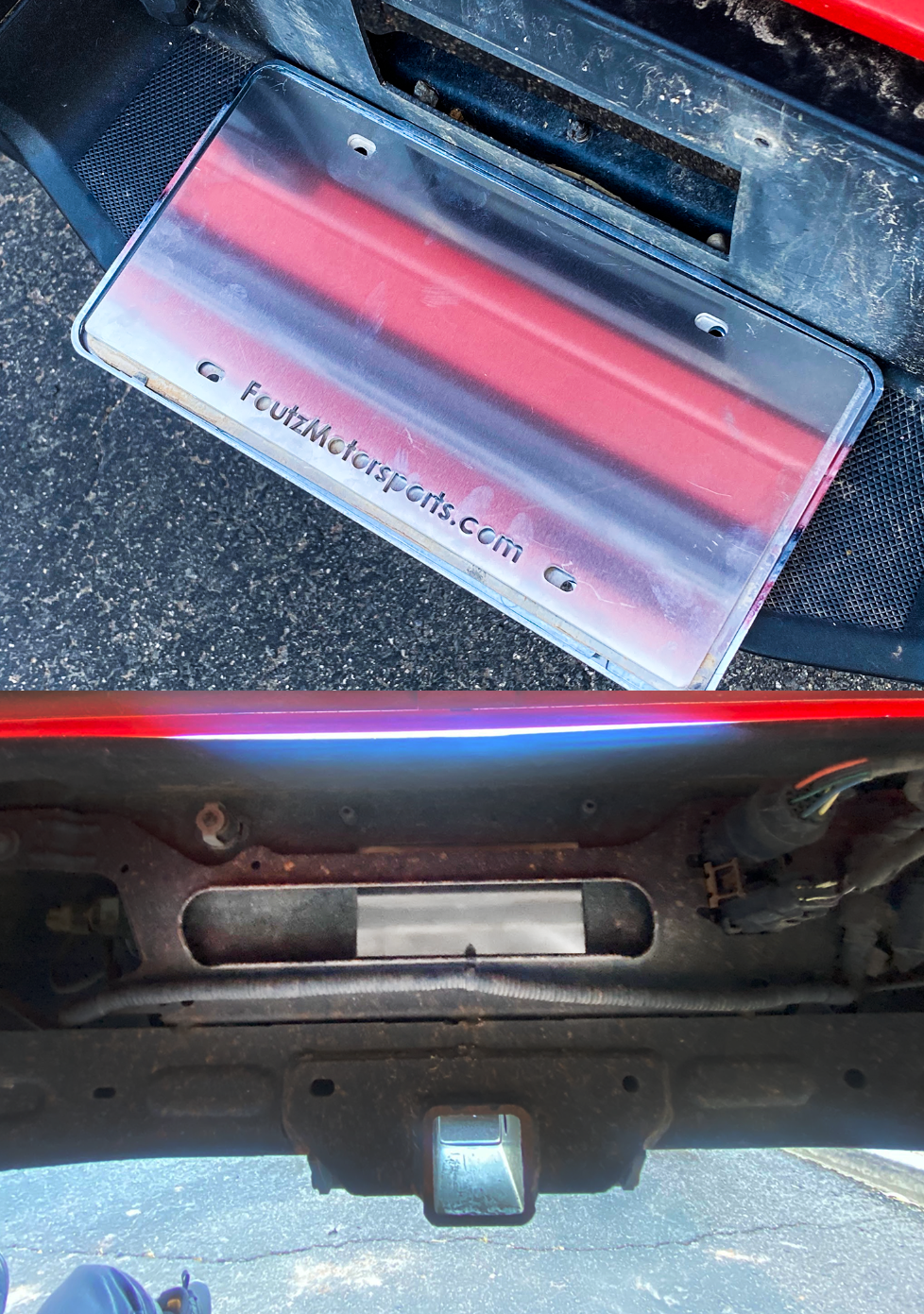 Foutz Motorsports Rear License Plate Backer 2021-2023 Ford F-150 Raptor 2023 Ford F-150 Raptor R