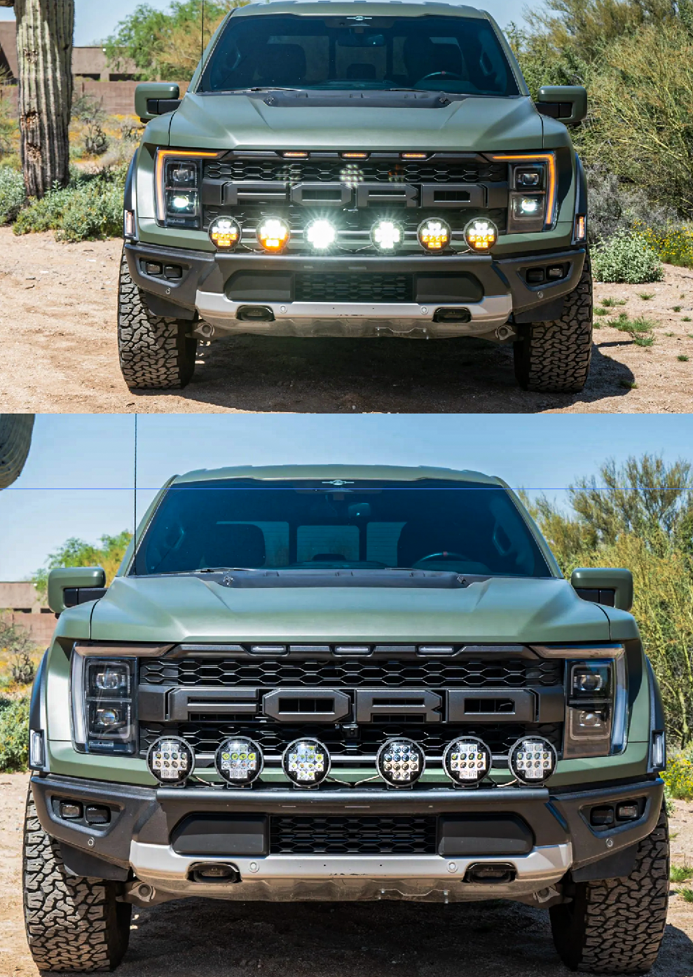 Foutz Motorsports Front Light Mount Kit (stock bumper) - Use Any Light 2021-2023 Ford F-150 Raptor 2023 Ford F-150 Raptor R