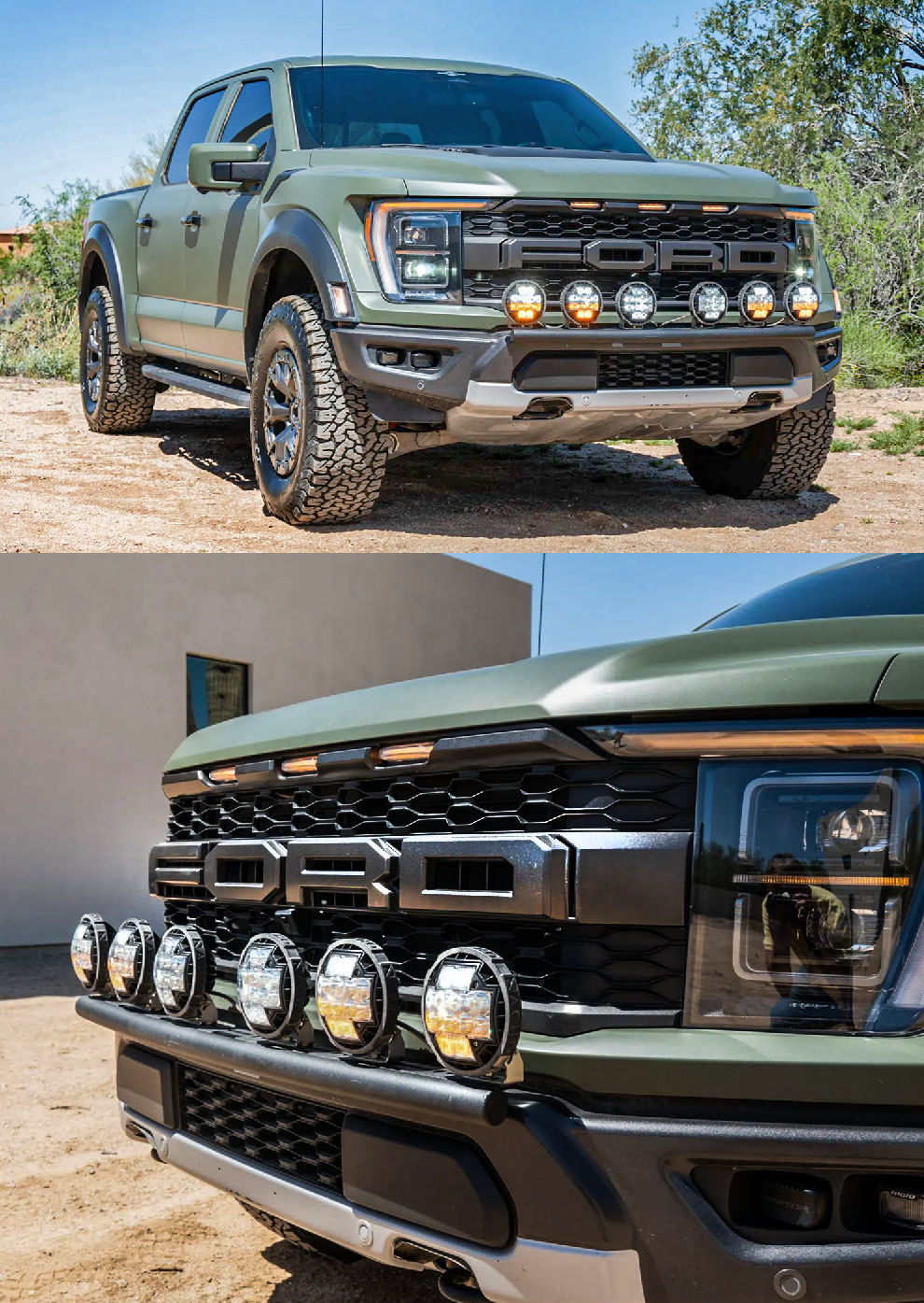 Foutz Motorsports Front Light Mount Kit (stock bumper) - Use Any Light 2021-2023 Ford F-150 Raptor 2023 Ford F-150 Raptor R