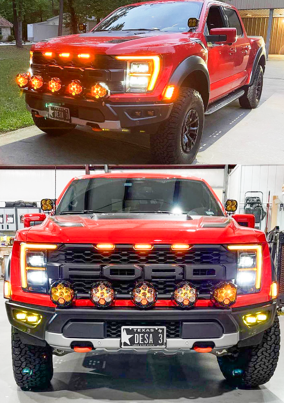 Foutz Motorsports Front Light Mount Kit (stock bumper) - Use Any Light 2021-2023 Ford F-150 Raptor 2023 Ford F-150 Raptor R