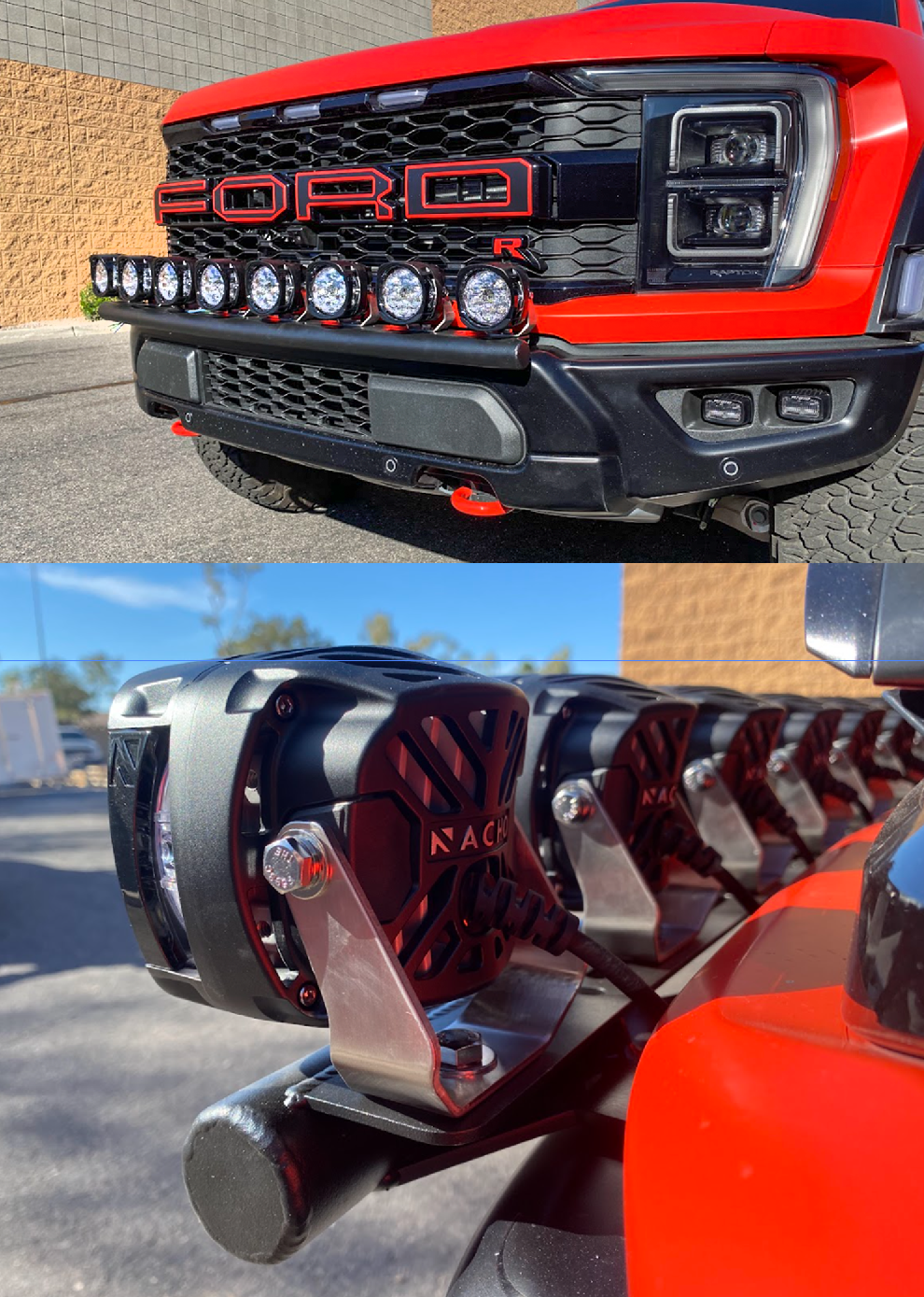 Foutz Motorsports Front Light Mount Kit (stock bumper) - Use Any Light 2021-2023 Ford F-150 Raptor 2023 Ford F-150 Raptor R
