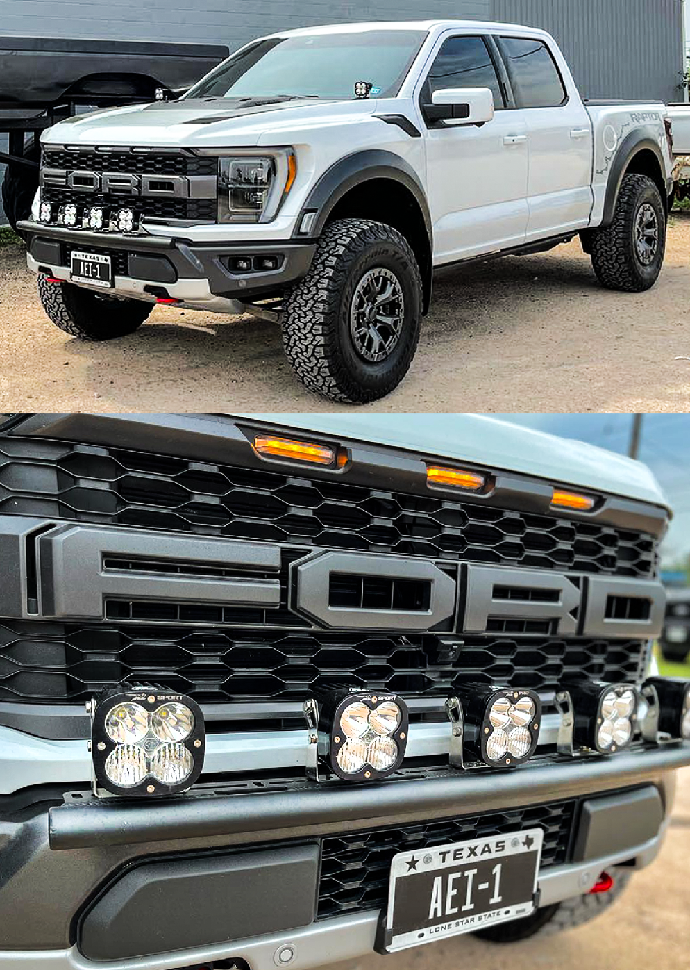 Foutz Motorsports Front Light Mount Kit (stock bumper) - Use Any Light 2021-2023 Ford F-150 Raptor 2023 Ford F-150 Raptor R