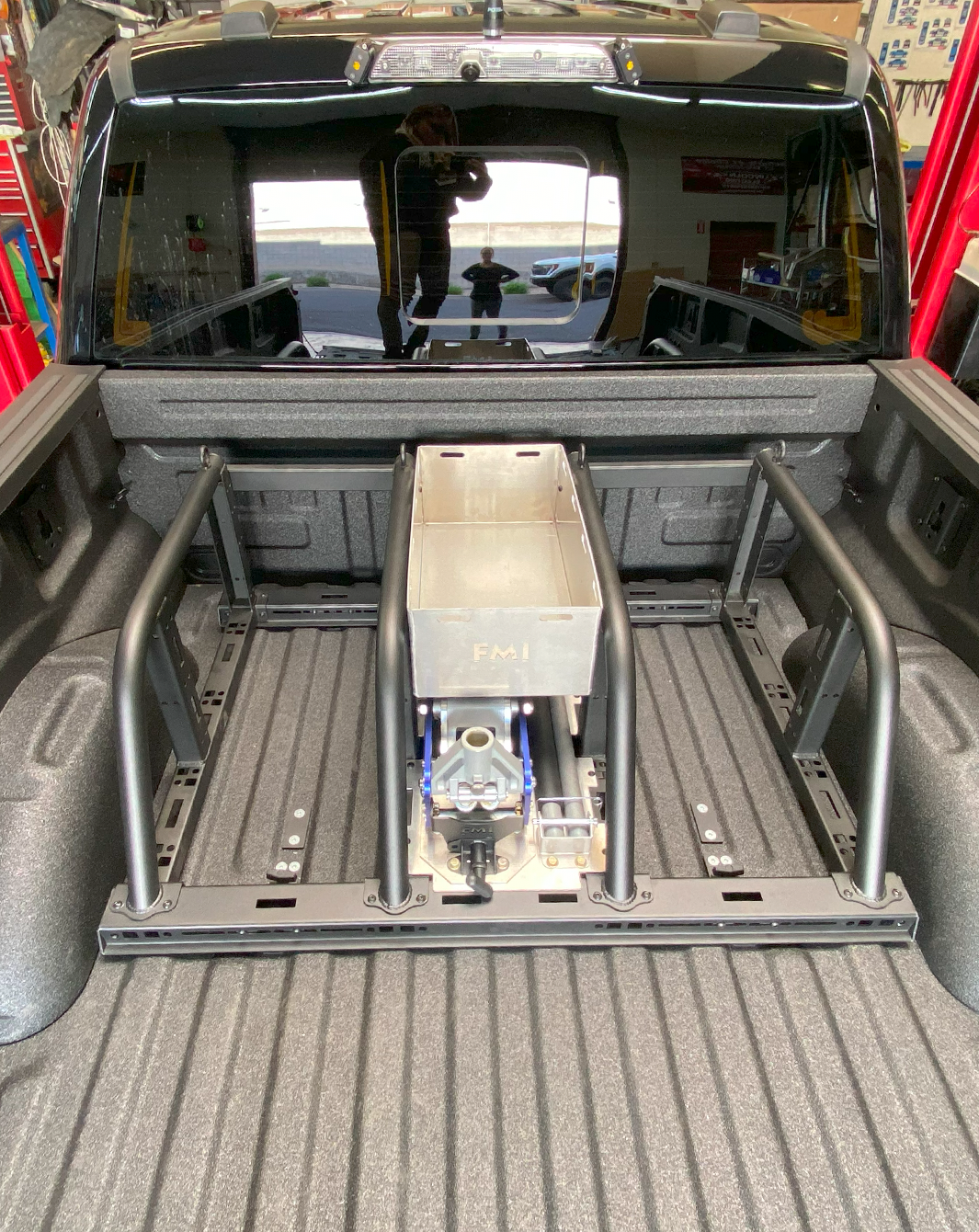 Foutz Motorsports Dual Tire Carrier Quick Release Modular Bed Organizer 2010-2014 Ford F-150 SVT Raptor 2017-2024 Ford F-150 Raptor 2023-2024 Ford F-150 Raptor R