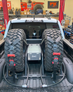 Foutz Motorsports Dual Tire Carrier Quick Release Modular Bed Organizer 2010-2014 Ford F-150 SVT Raptor 2017-2024 Ford F-150 Raptor 2023-2024 Ford F-150 Raptor R