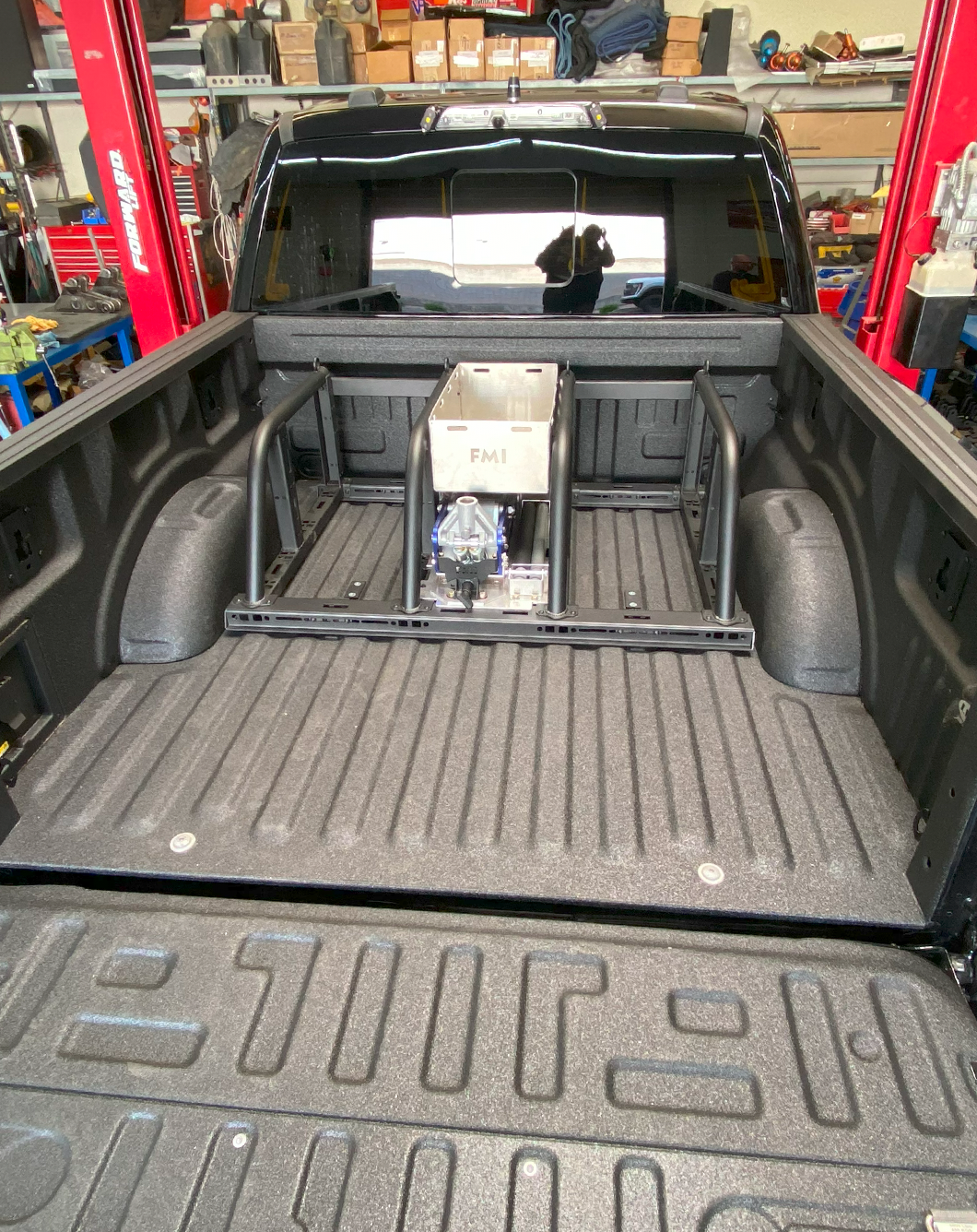 Foutz Motorsports Dual Tire Carrier Quick Release Modular Bed Organizer 2010-2014 Ford F-150 SVT Raptor 2017-2024 Ford F-150 Raptor 2023-2024 Ford F-150 Raptor R