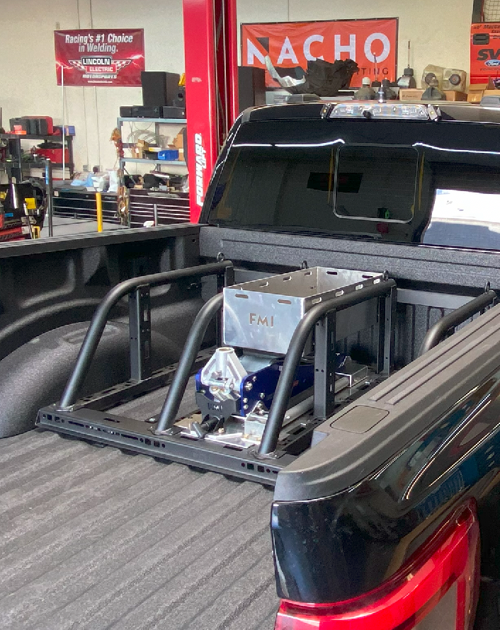Foutz Motorsports Dual Tire Carrier Quick Release Modular Bed Organizer 2010-2014 Ford F-150 SVT Raptor 2017-2024 Ford F-150 Raptor 2023-2024 Ford F-150 Raptor R