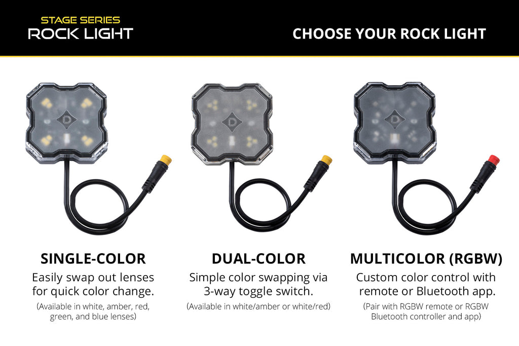 Diode Dynamics Rock Light Red/White M8 8-Pack