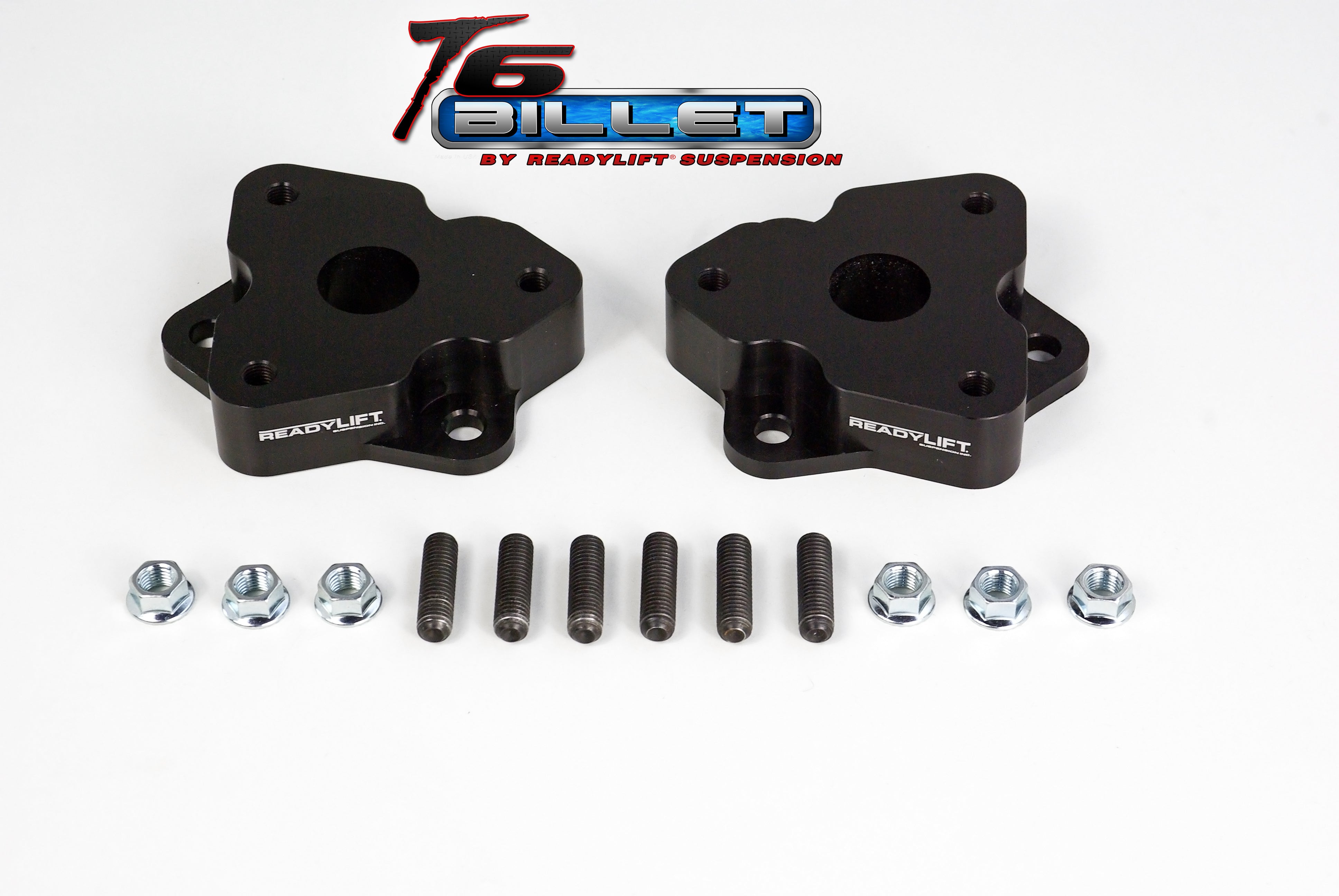 ReadyLIFT 2006-2018 Dodge-RAM 1500 2'' Leveling Kit T6 Billet Black - Apollo Off-Road